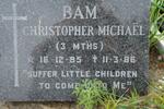 BAM Christopher Michael 1985-1986