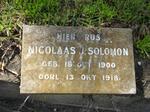 SOLOMON Nicolaas J. 1900-1918