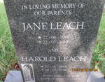 LEACH Harold 1884-1948 & Jane 1889-1950