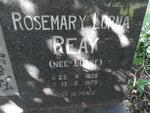 REAY Rosemary Lorna nee LUBBE 1928-1979