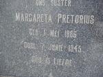 PRETORIUS Margareta 1886-1945