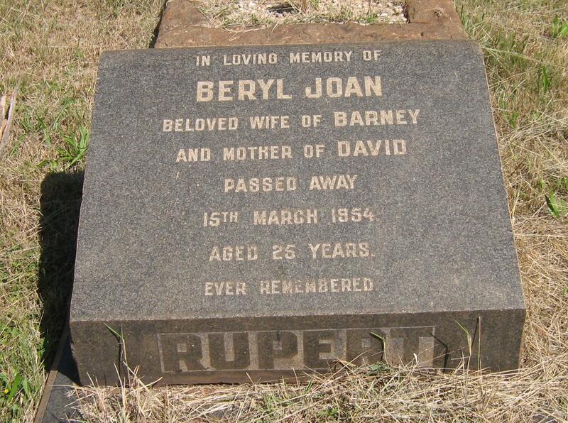 RUPERT Beryl Joan -1954