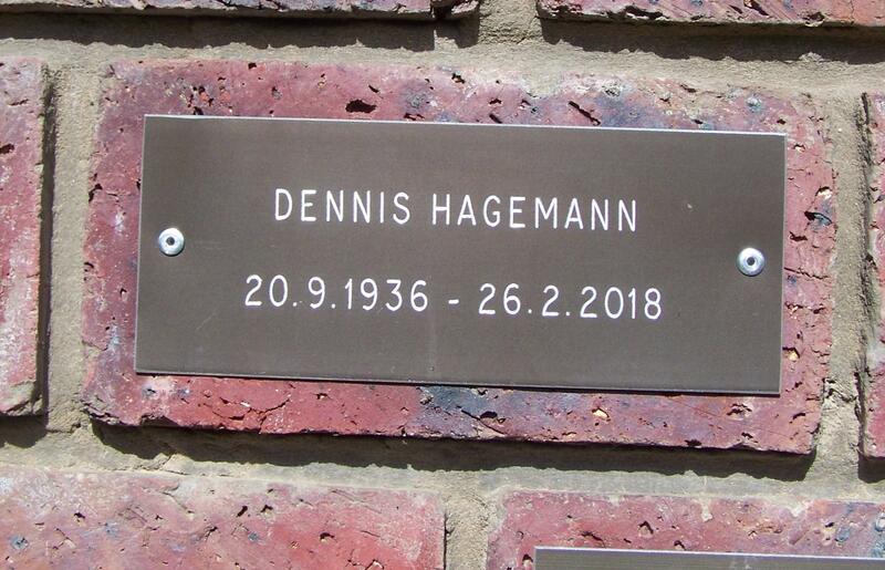 HAGEMANN Dennis 1936-2018