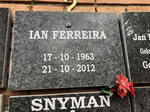 FERREIRA Ian 1963-2012