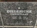 DIEDERICKS Christiaan 1937-2017