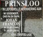 PRINSLOO Johan Francois 1949-2019