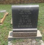 KOEKEMOER Annie nee V.D. MERWE 1905-1975