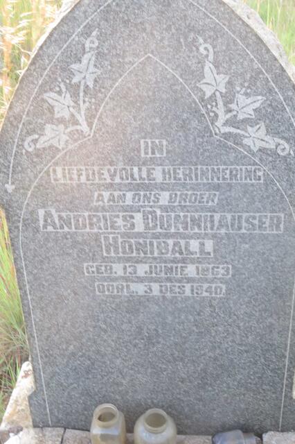 HONIBALL Andries Dunnhauser 1863-1940