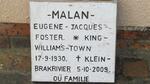 Western Cape, KLEIN BRAK RIVER, Beyers Street, Private Memorial plaque
