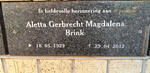 BRINK Aletta Gerbrecht Magdalena 1929-2012