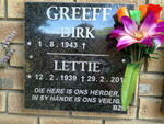 GREEFF Dirk 1943- & Lettie 1939-201?
