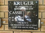 KRUGER Cassie 1937-2015