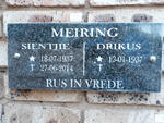 MEIRING Drikus 1937- & Sientjie 1937-2014