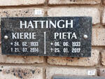 HATTINGH Kierie 1933-2014 & Pieta 1933-2017