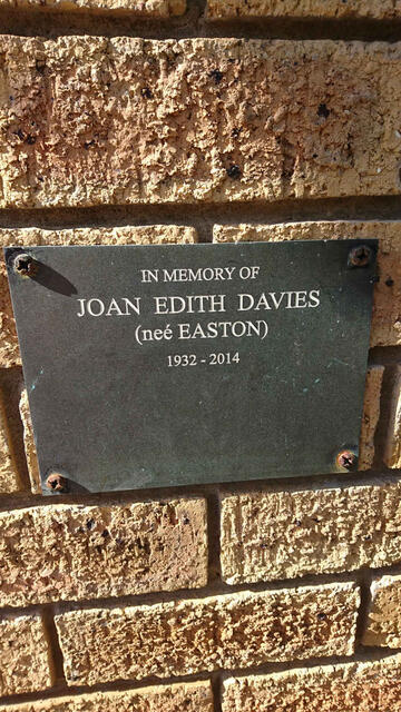 DAVIES Joan Edith nee EASTON 1932-2014