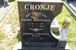 CRONJE Wessel Marthinus 1917-2007 & Andrea Cornelia 1927-