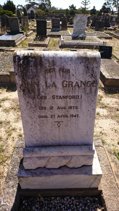 GRANGE Ann, la nee STANFORD 1876-1947