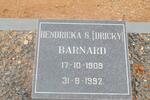 BARNARD Hendricka S. 1909-1992