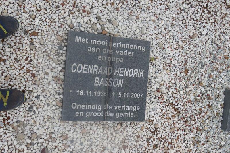 BASSON Coenraad Hendrik 1936-2007