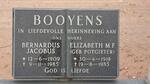 BOOYENS Bernardus Jacobus 1909-1985 & Elizabeth M.F. POTGIETER 1919-1985