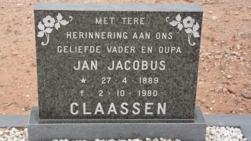 CLAASSEN Jan Jacobus 1889-1980