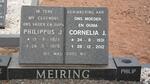 MEIRING Philippus J. 1922-1979 & Cornelia J. 1931-2012