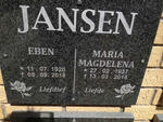 JANSEN Eben 1920-2018 & Maria Magdelena 1927-2018