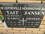 JANSEN Ernest 1974-2009 :: TAIT Karen nee JANSEN 1969-2008