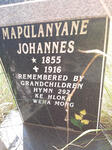 MAPULANYANE Johannes 1855-1916