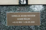 ROSSOUW Cornelia Jacoba nee MULLER 1916-2001