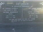 JAGER Jacobus Hendrik, de 1928-1985 & Gesina Johanna SWART 1925-1988