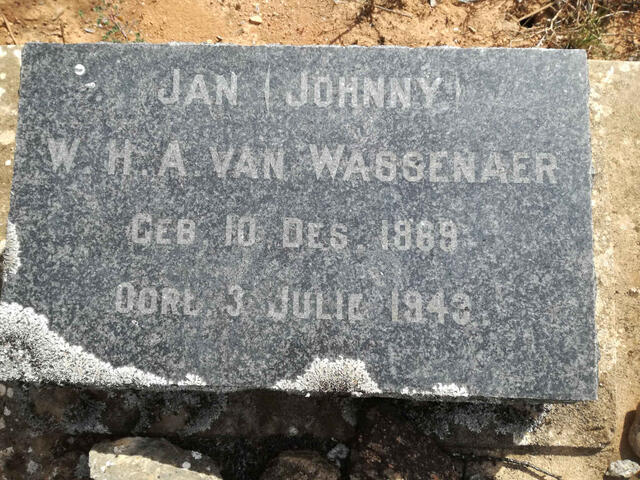 WASSENAER Jan W.H.A., van 1869-1943