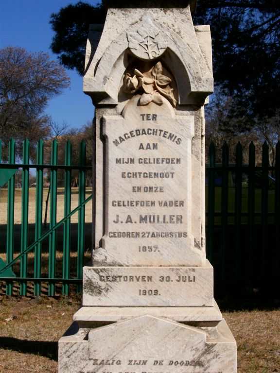 MULLER J.A. 1857-1909