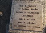 LIEBENBERG Elizabeth Wilhelmina 1880-1946