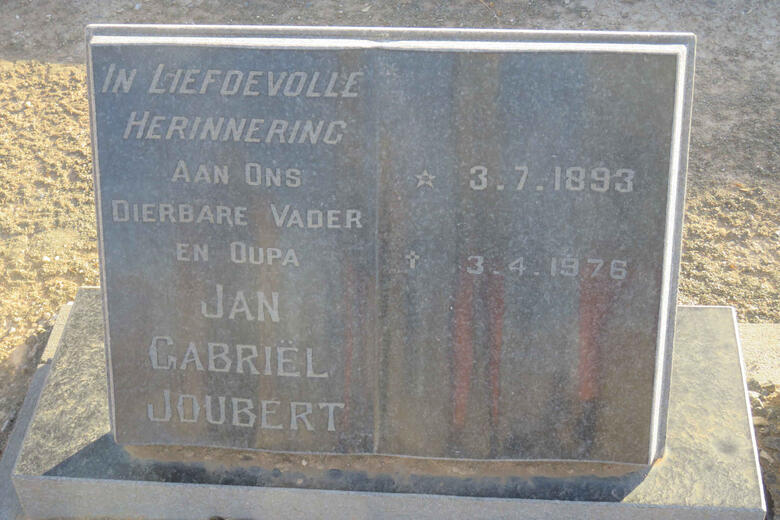 JOUBERT Jan Gabriel 1893-1976