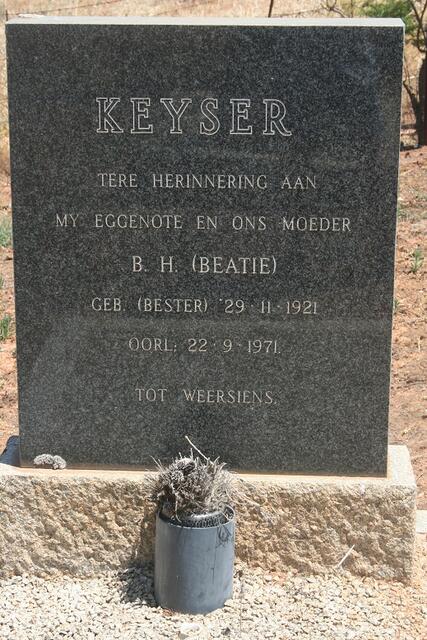 KEYSER B.H. nee BESTER 1921-1971