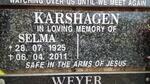 KARSHAGEN Selma 1925-2011