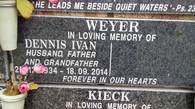 WEYER Dennis Ivan 1934-2014