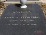 MALAN Anna Petronella nee CRAFFORD 1940-1988