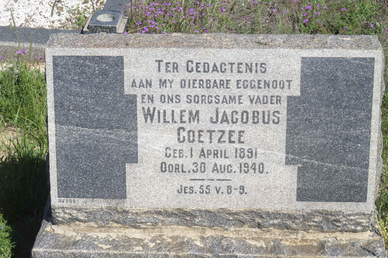 COETZEE Willem Jacobus 1891-1940