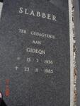 SLABBER Gideon 1956-1985