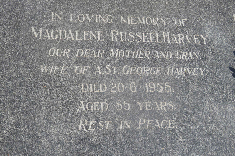 HARVEY Magdalene Russell -1958