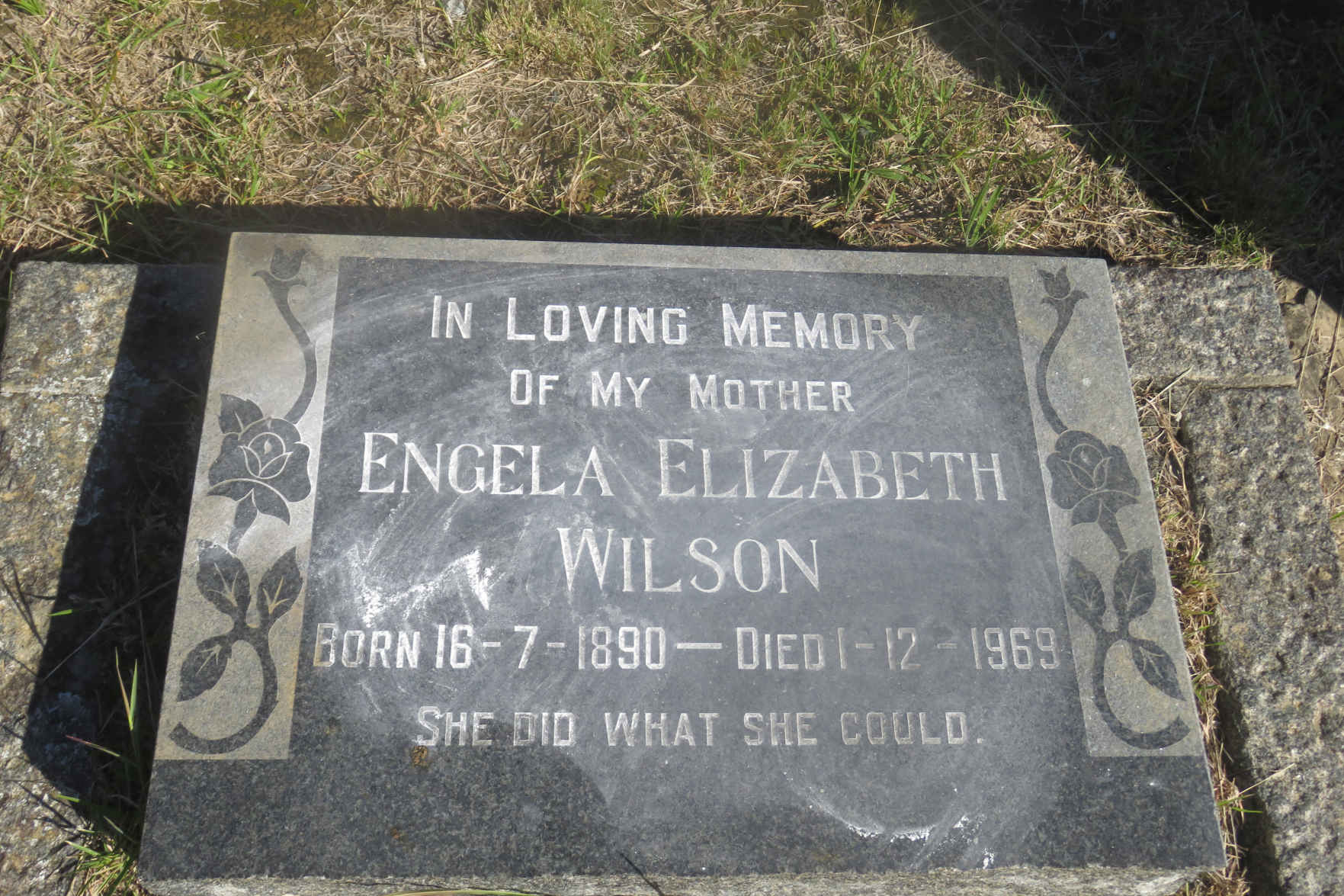 WILSON Engela Elizabeth 1890-1969