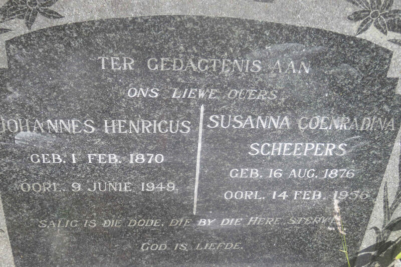 VOGEL Johannes Henricus 1870-1949 & Susanna Coenradina SCHEEPERS 1876-1956