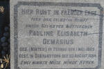 DEMASIUS Pauline Elisabeth nee WINTER 1869-1954