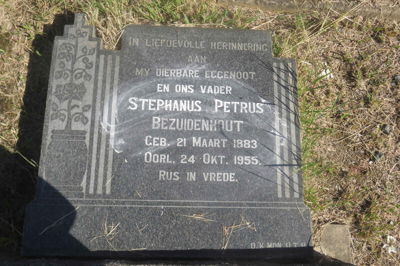 BEZUIDENHOUT Stephanus Petrus 1883-1955