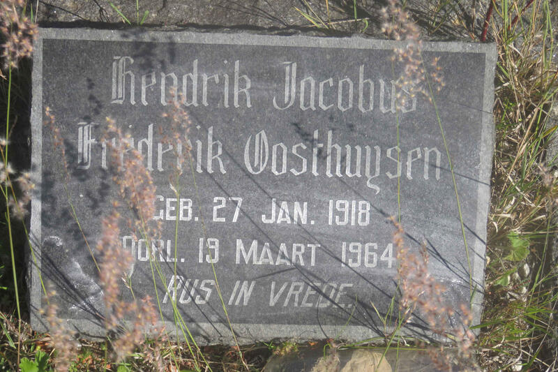 OOSTHUYSEN Hendrik Jacobus Frederik 1918-1964