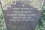 ELLIOTT Gladys Muriel 1899-1962