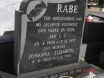 RABE Jan L.J. 1903-1977 & Johanna Elizabeth 1909-1990