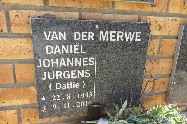 MERWE Daniël Johannes Jurgens, van der 1943-2010